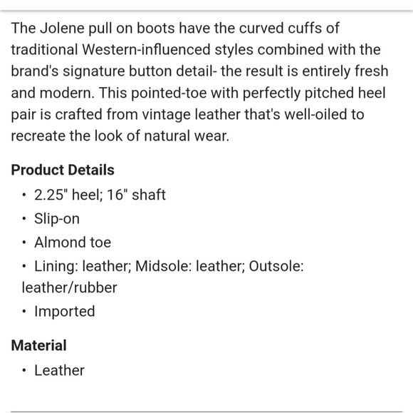 FRYE Jolene Pull On BOOTS , leather, color: almond.   *NEVER WORN - Picture 8 of 8